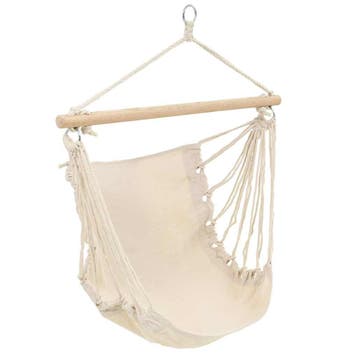 vidaXL Hangstoel creme wit (large), Verzenden