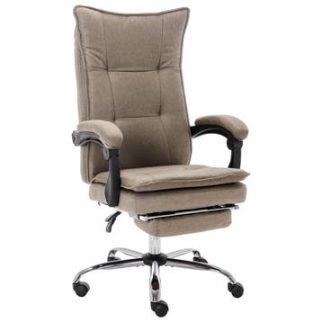 vidaXL Kantoorstoel stof taupe, Verzenden, Nieuw