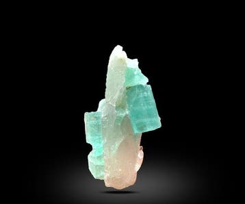 Vanadium Aquamarine op kwarts kristal – Partij van 7 –, Verzamelen