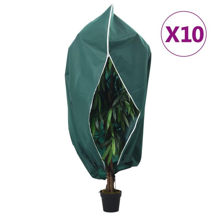 vidaXL Plantenhoezen met ritssluiting 10 st 70 g/m² 1,2x1,8, Jardin & Terrasse, Outils à main, Envoi
