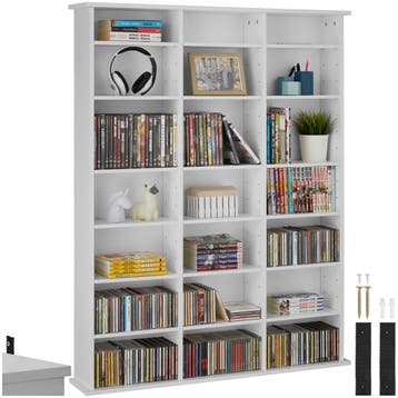 Kast Stevie 105,5x19x136,5cm - mat wit, Verzenden, Nieuw