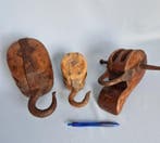 Katrollen / blokken, Ship’s pulley (3) - Hout, IJzer
