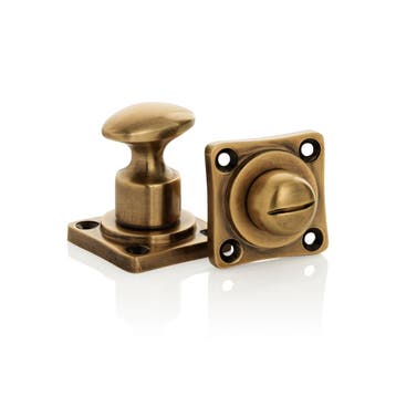 WC slot draaiknop vierkant antiek messing, Ophalen of Verzenden, Nieuw, Koper of Messing, Slot