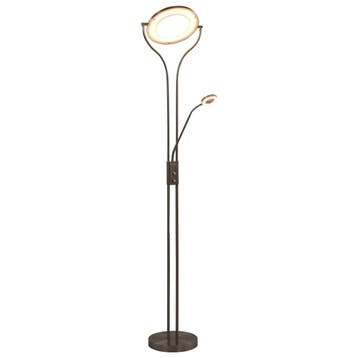 vidaXL Lamp staand 18 W dimbaar 180 cm zilverkleurig, Verzenden, Nieuw