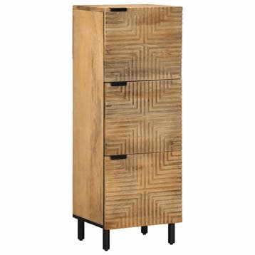 vidaXL Hoge kast 40x33x110 cm massief mango bruin, Verzenden, Nieuw