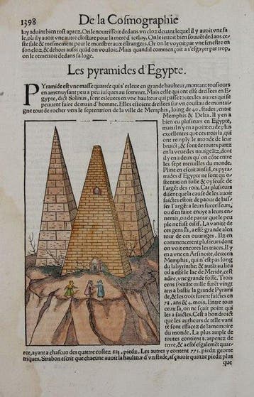 Sebastian Münster - Cosmographia / woodcut illustration of