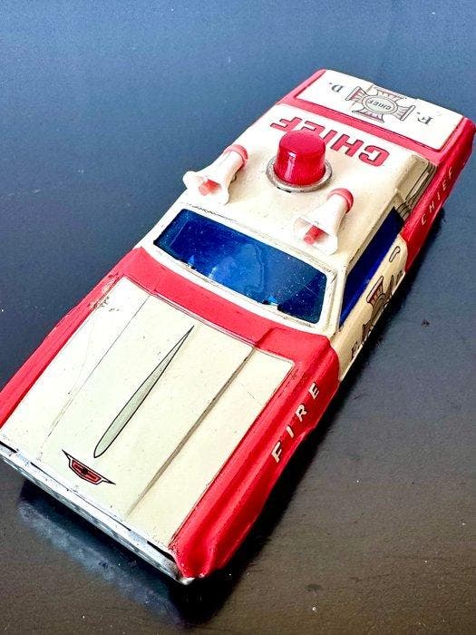 No reserve-Bandai Japan 1968 - Ford Thunderbird Fire Chief, Antiek en Kunst, Antiek | Speelgoed