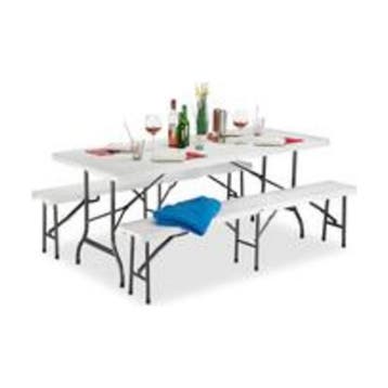 MaxxGarden Biertafel met banken - Vouwbare tuintafel + 2..., Ophalen of Verzenden, Nieuw
