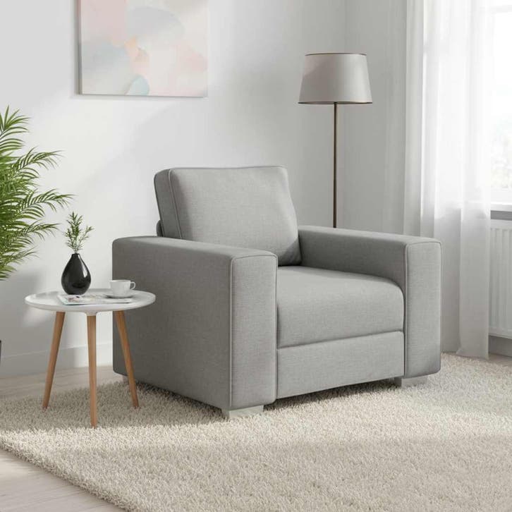 Wolken Grijs Sofa | Tweede Kansje | Vlekbestendig, Huis en Inrichting, Zetels | Zetels, Minder dan 150 cm, 75 tot 100 cm, Nieuw