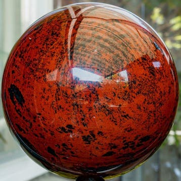 Fine Quality Mahonie Obsidian Sphere Bol - Hoogte: 14.5 cm -