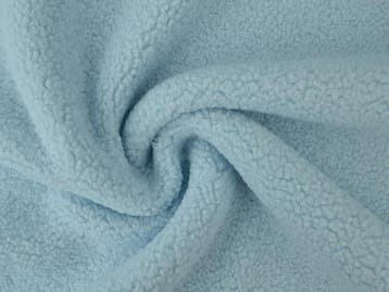 10 meter teddy bont - Baby blauw - Bouclé stoffen, 120 cm of meer, Polyester, Verzenden, Blauw