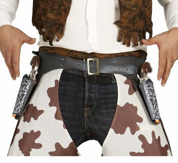 Zwarte Nep Geweer Met Holster 2st, Verzenden