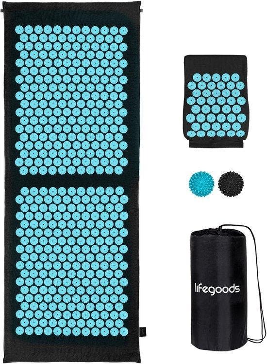 2dekans | LifeGoods Acupressuur Mat XL - met Kussen - Shakti, Diversen, Verpleegmiddelen, Ophalen of Verzenden