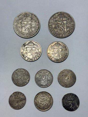 Cyprus. 49g Silver Piastre Lot x10 Coins (Zonder