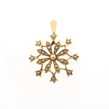 Gouden hanger met parels (Hanger of bedel), Bijoux, Sacs & Beauté, Bracelets à breloques, Ophalen of Verzenden
