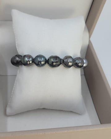 Zonder minimumprijs - Armband 9,5×11 mm pauwengroene, Nieuw
