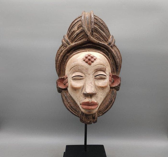 masker - Punu - Punu (ou Bapounou) - Gabon (Zonder, Antiek en Kunst, Kunst | Niet-Westerse kunst