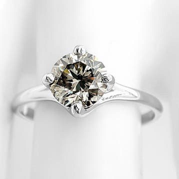 Zonder minimumprijs - Ring - 14 karaat Witgoud - 1.01ct. tw., Nieuw