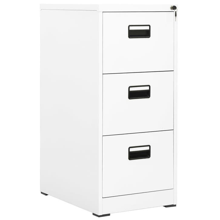 vidaXL Archiefkast 46x62x102,5 cm staal wit, Maison & Meubles, Armoires | Autre, Envoi