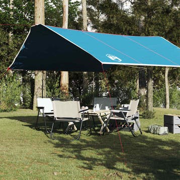 vidaXL Kampeerluifel waterdicht 420x440 cm blauw, Verzenden, Nieuw