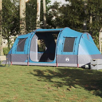 vidaXL Tunneltent 4-persoons waterdicht blauw, Caravans en Kamperen, Verzenden, Nieuw