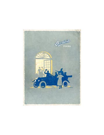 1917 OVERLAND FOURS BROCHURE ENGELS, Nieuw