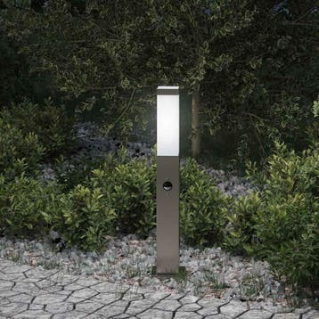 vidaXL Bolderverlichting met sensor 50 cm RVS IP44, Verzenden