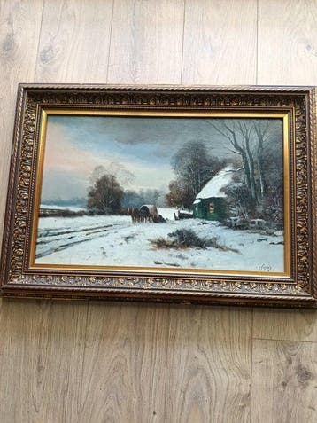 J. Casari (XX) - Sneeuwlandschap