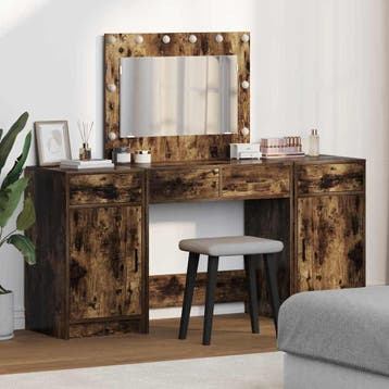 vidaXL Kaptafel 3 st Bruin 78,5 x 41 x 135 cm Bewerkt hout, Verzenden, Nieuw