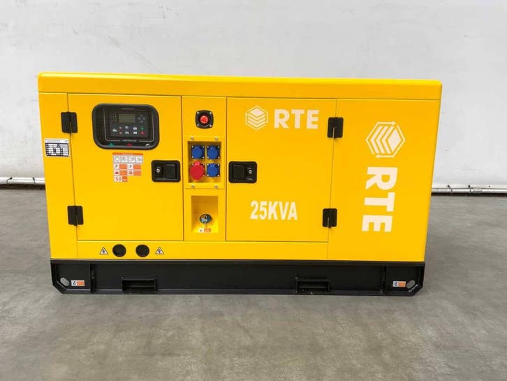 Veiling:  Generator RTE 7423 Diesel 2025 25 KVA 2025 Nieuw, Articles professionnels, Machines & Construction | Générateurs, Enlèvement