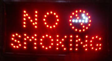 Niet roken non smoking lamp LED verlichting bord lichtbak, Verzenden, Nieuw
