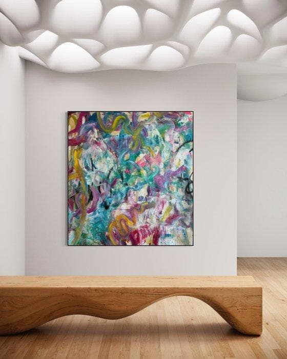 Timo Wedell - Djinnis Wish - XXL - Abstract, Antiek en Kunst, Kunst | Schilderijen | Modern