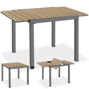 Tuintafel Inca aluminium, uitschuifbaar, houtlook, Verzenden, Nieuw