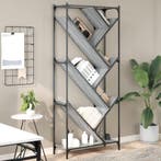 vidaXL Boekenkast 79x30x180 cm bewerkt hout en metaal grijs, Verzenden