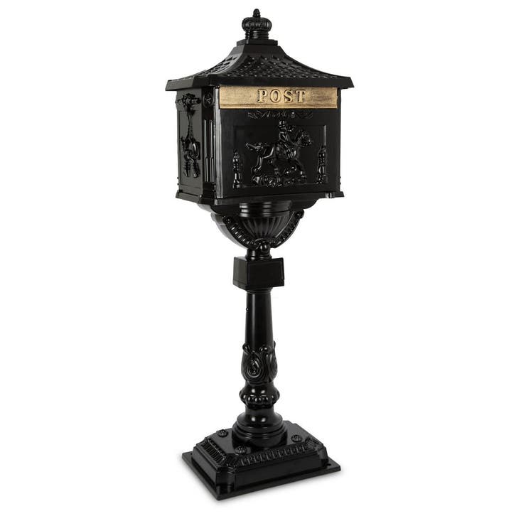 Brievenbussen aluminium Vrijstaande Klassieke Brievenbus Zwa, Tuin en Terras, Brievenbussen, Verzenden