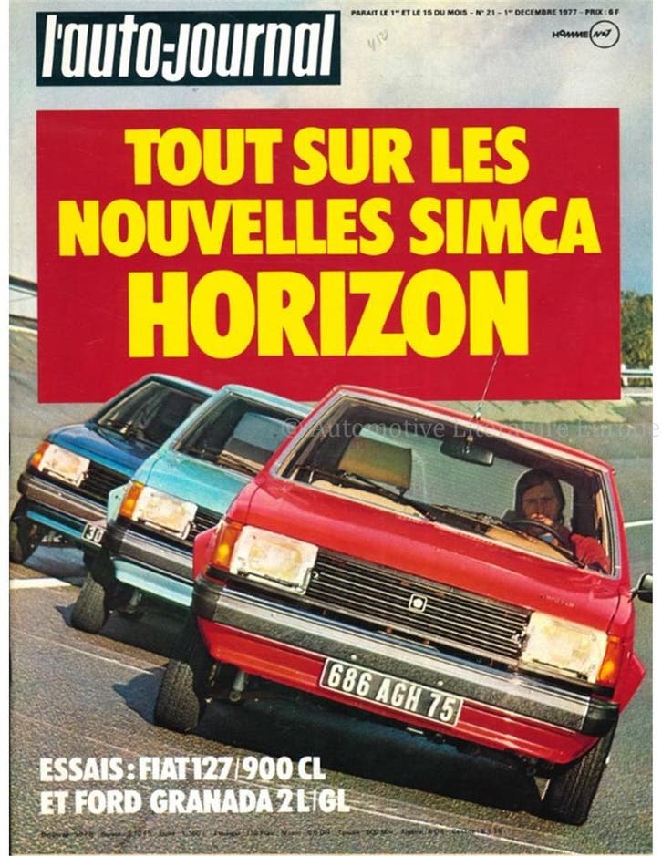 1977 LAUTO-JOURNAL MAGAZINE 21 FRANS, Livres, Autos | Brochures & Magazines