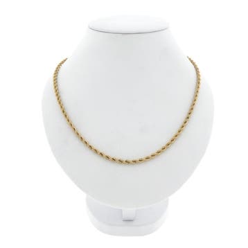 Gouden gedraaide schakelketting, Handtassen en Accessoires, Kettingen, Ophalen of Verzenden, Gebruikt, Goud, Goud