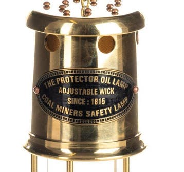 Lampe à pétrole - Laiton, Antiquités & Art