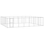 vidaXL Hondenkennel 50,82 m² gegalvaniseerd staal, Verzenden, Nieuw