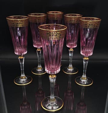 Artemisia - Champagne fluitje (6) - Kristal, Antiek en Kunst