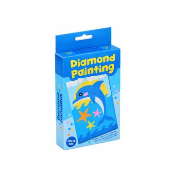 Diamond painting setje voor kinderen (10x15 cm, dolfijn), Verzenden, Nieuw