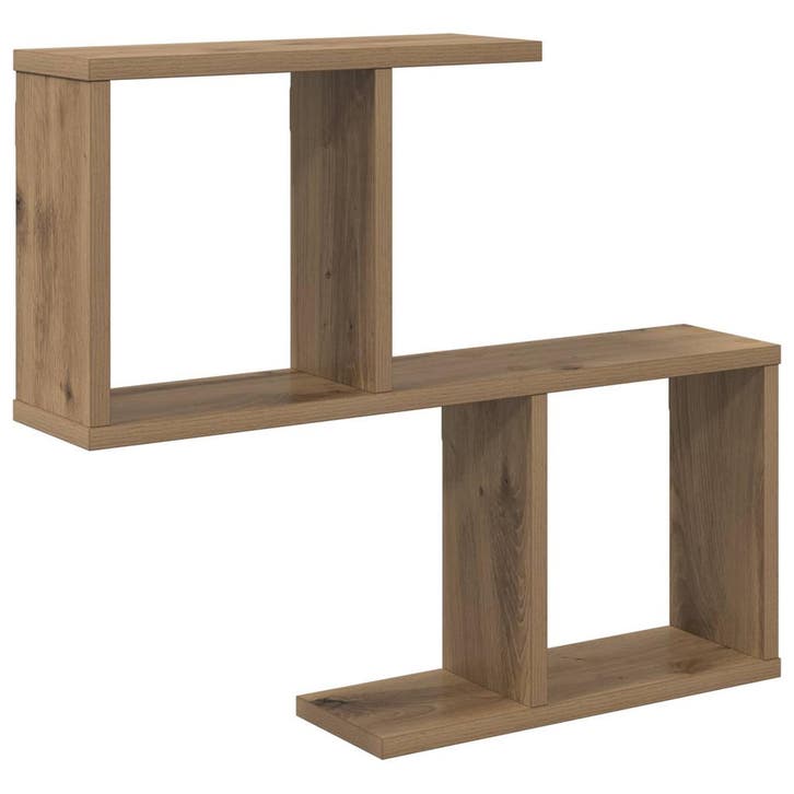 vidaXL Wandplank Artisanaal eiken 60 x 12 x 50,5 cm Bewerkt, Maison & Meubles, Armoires | Armoires murales, Envoi