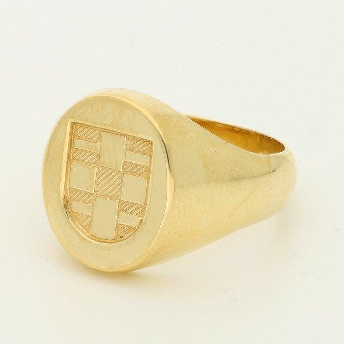 Ring - 18 karaat Geel goud, Handtassen en Accessoires, Ringen
