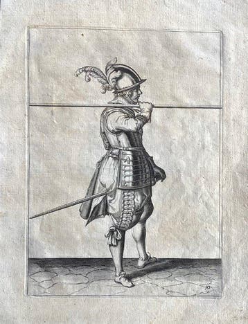 Jacques De Gheyn II (1565-1629) - Soldato con picca, Antiek en Kunst