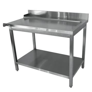 Afvoertafel | RVS | Rechts | Bodemschap | 700x700x880(h)mm, Verzenden