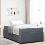 vidaXL Bedframe met matras Donkergrijs 120 x 200 cm Stof, Verzenden, Nieuw