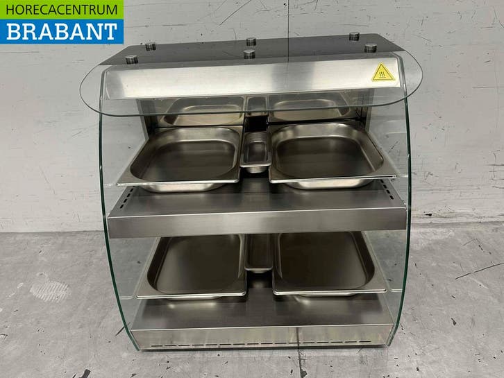 RVS Luxe warmhoudvitrine 4 x ½ GN 63 cm 230V Horeca, Zakelijke goederen, Horeca | Keukenapparatuur, Ophalen of Verzenden