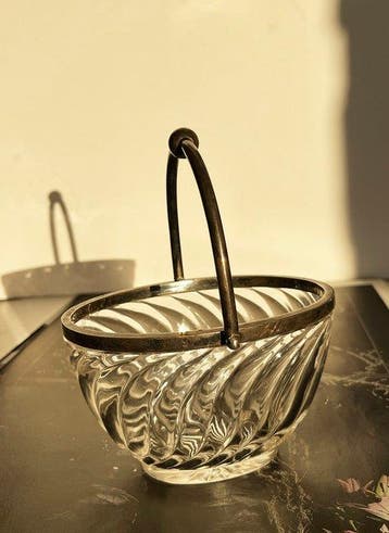 Suikerkom - .800 zilver - Kristallen en Zilveren Kom, Antiek en Kunst
