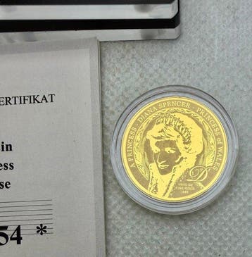 Guinée. 1000 Francs Princess Diana , oro (.999) (Sans prix