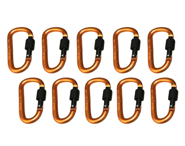 Set van 10 karabijnhaken, kleur 3: orange, 100 kg, Bricolage & Construction, Outillage | Autres Machines, Envoi